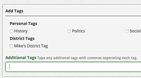 Add Tags