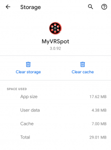 Storage & Cache Settings