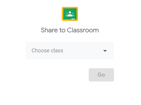 Choose Class Pop Up