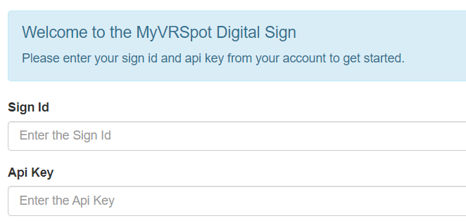 Sign ID and API Key Fields in Extension Settings