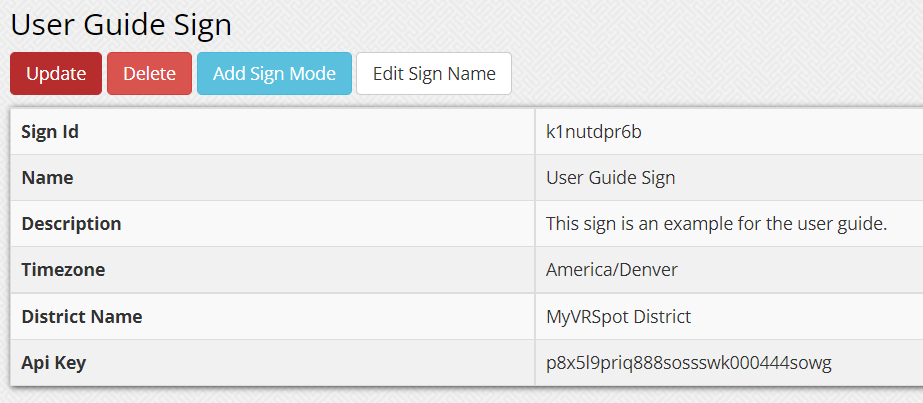 Sign Settings with Sign ID and API Key
