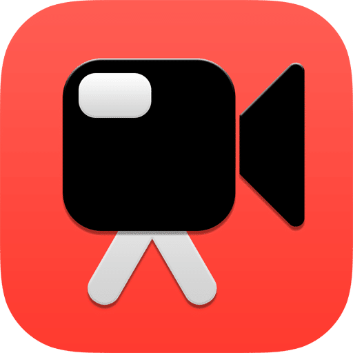A logo featuring a black camera icon on a red background, symbolizing web-based video recording or live streaming for educational purposes.